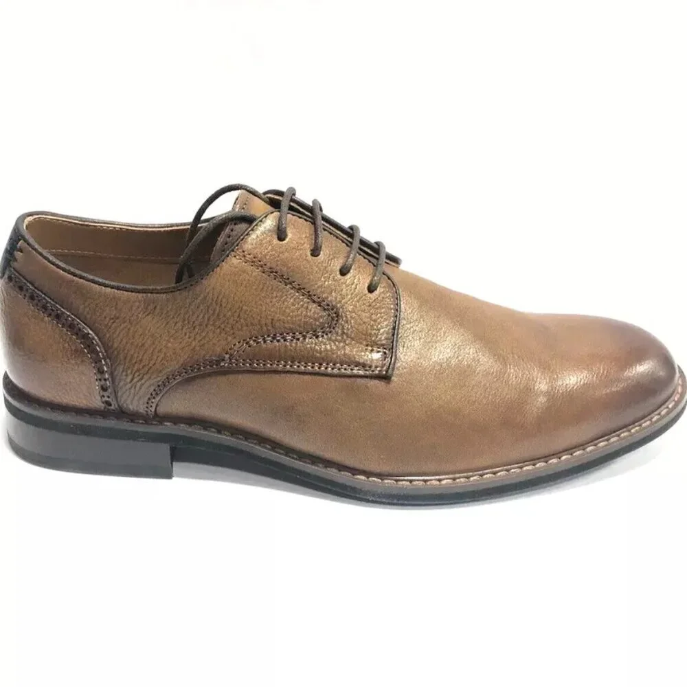 Steve Madden Men’s Bannon Cognac Leather Oxford Size 8 M